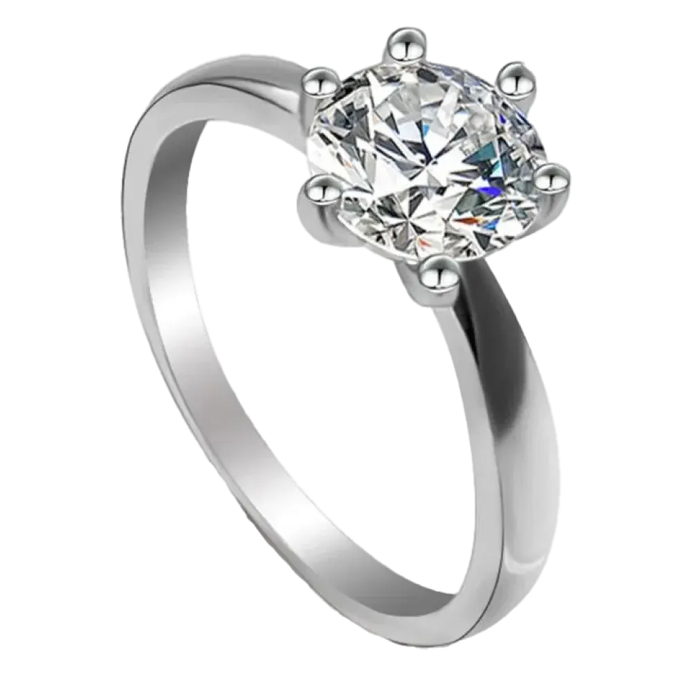 Diamond Cut One Stone Finger-R2