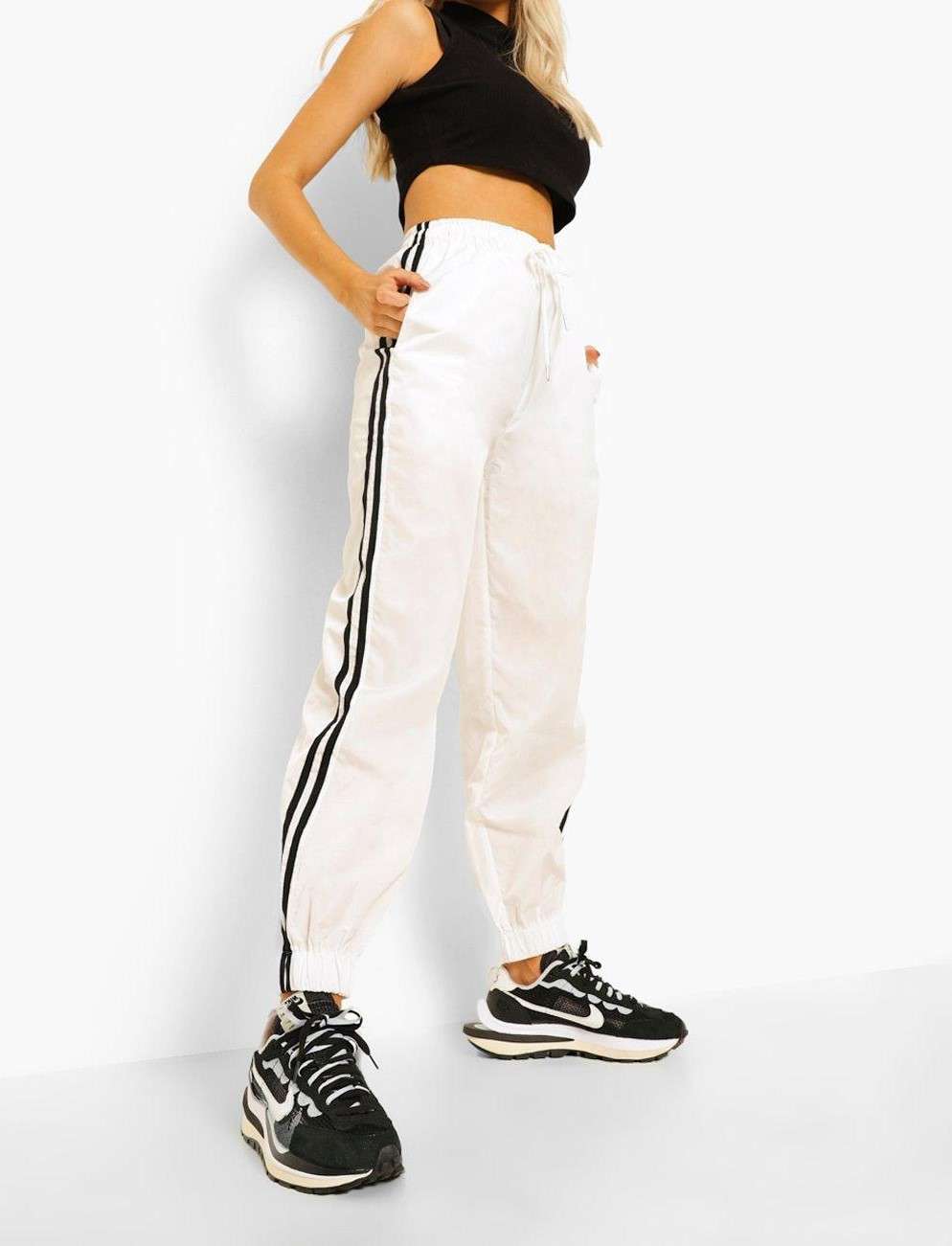 Girl’s Elastic Joggers with Double Thin Stripe 3